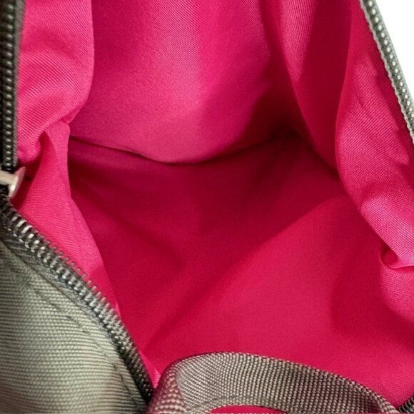 Baggalini Lightweight Cinch Backpack - Grey/Pink - 16”w x 14”h x 4.5”d - Picture 7 of 11